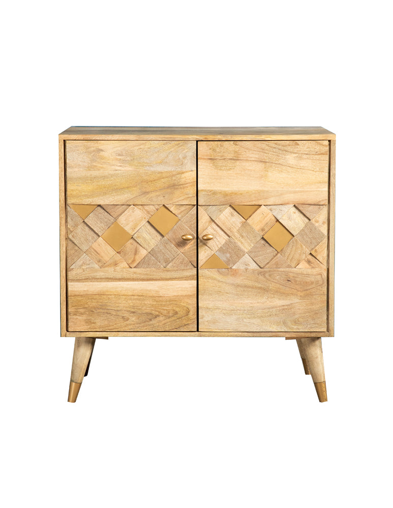 Alyssum 2-door Mango Wood Accent Cabinet Natural — view 1