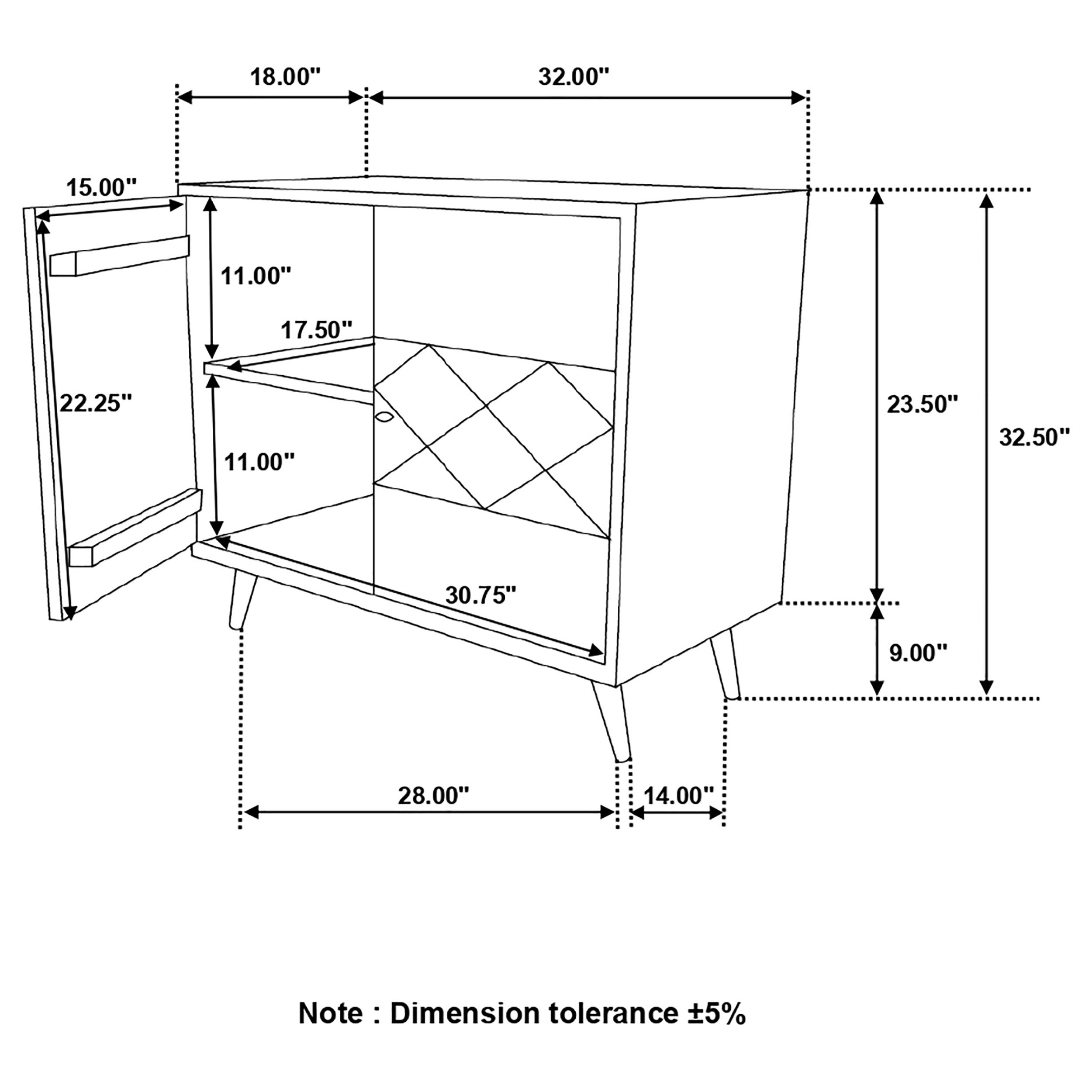 Alyssum 2-door Mango Wood Accent Cabinet Natural — view 6