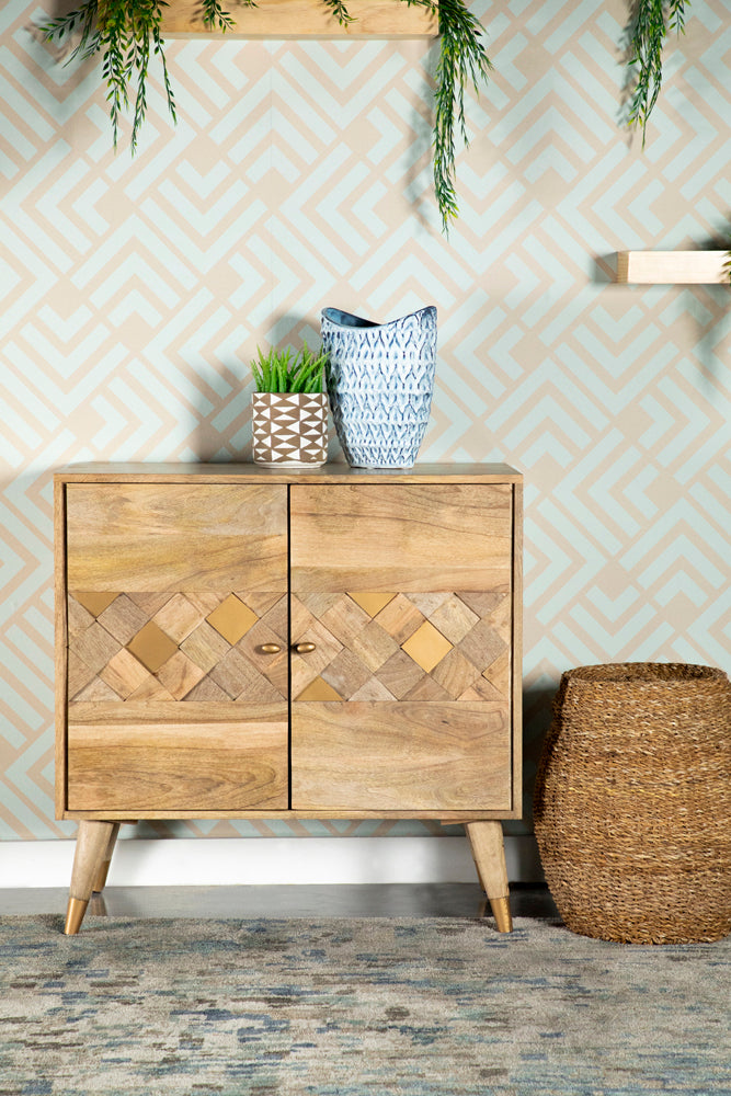 Alyssum 2-door Mango Wood Accent Cabinet Natural — view 2