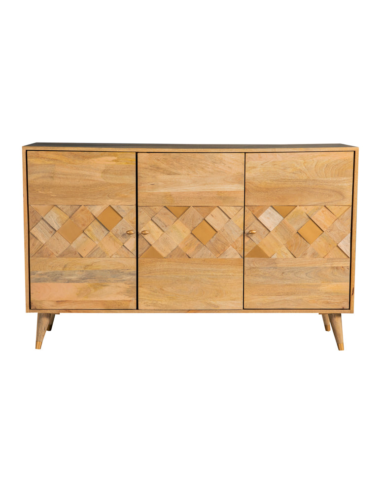 Alyssum 3-door Mango Wood Accent Cabinet Natural — view 1