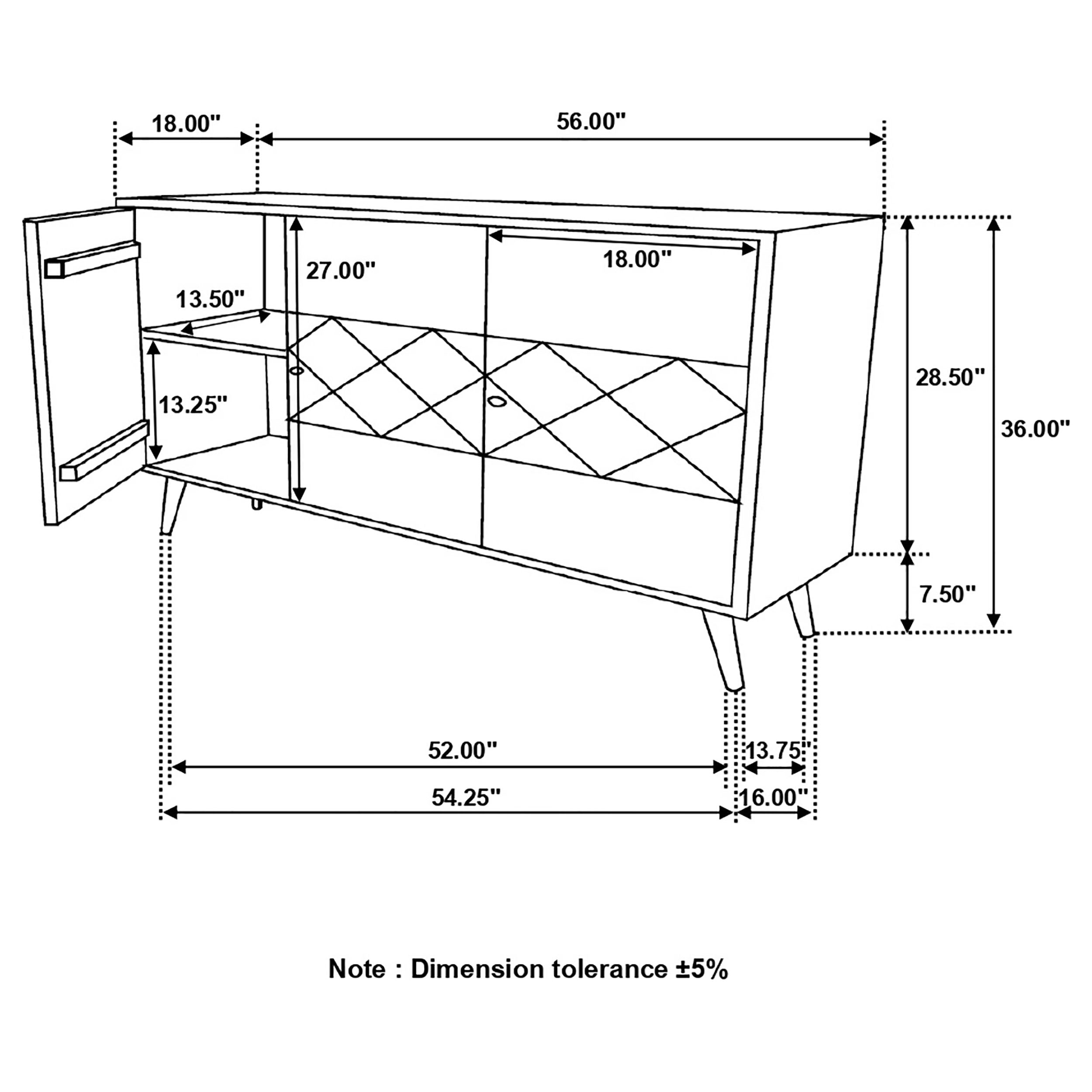 Alyssum 3-door Mango Wood Accent Cabinet Natural — view 7