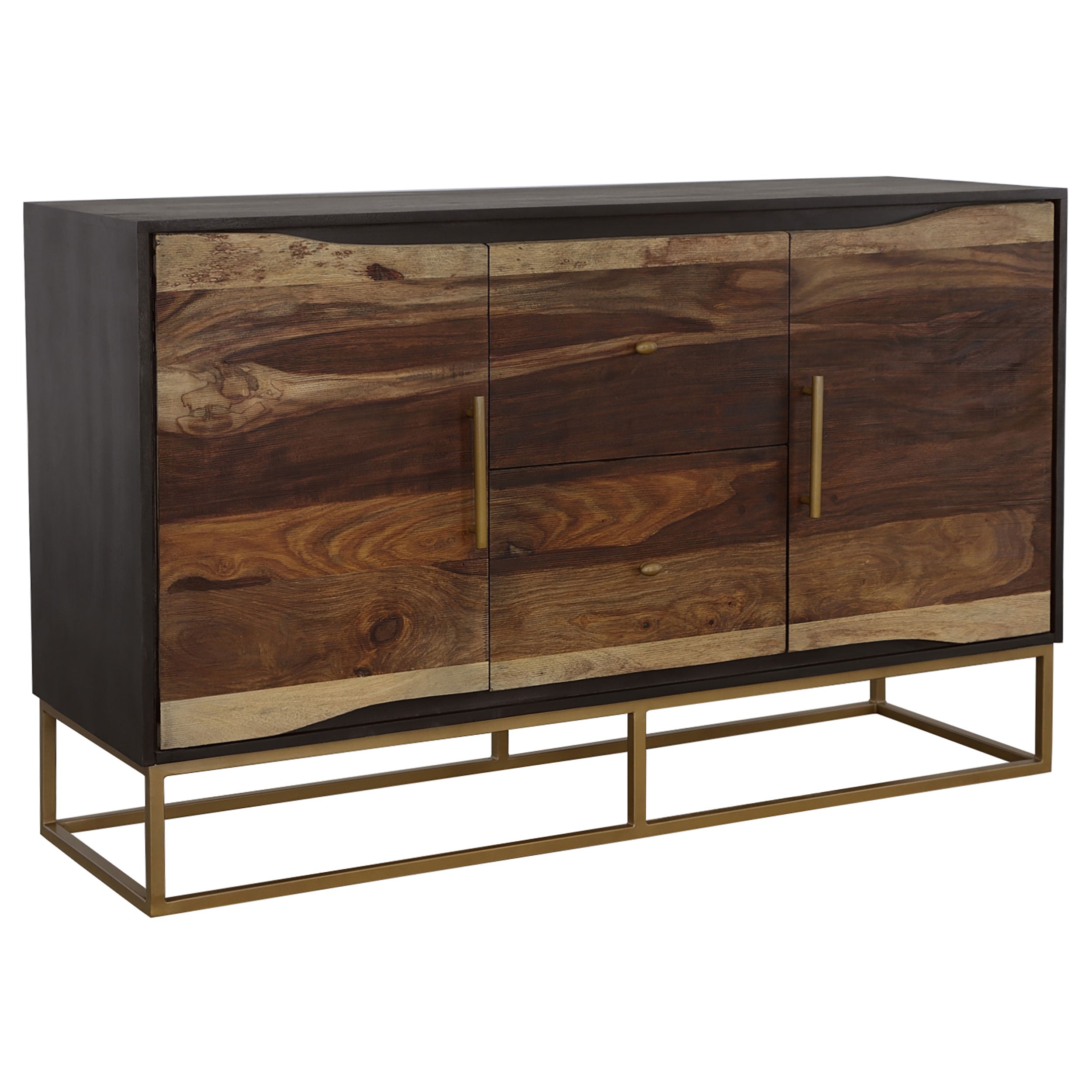Zara 2-door 57-inch Wood Accent Storage Cabinet Black Walnut — view 1