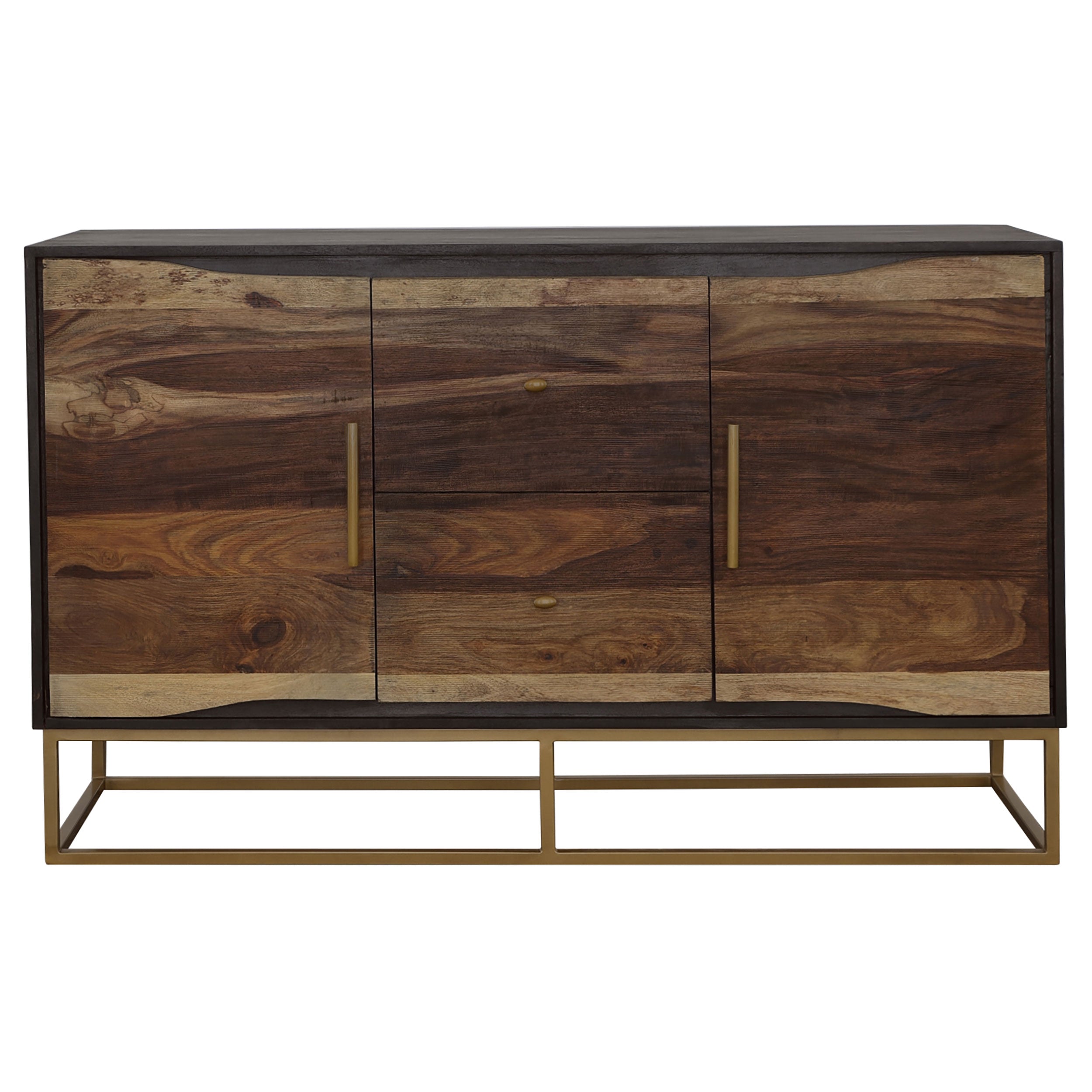 Zara 2-door 57-inch Wood Accent Storage Cabinet Black Walnut — view 3