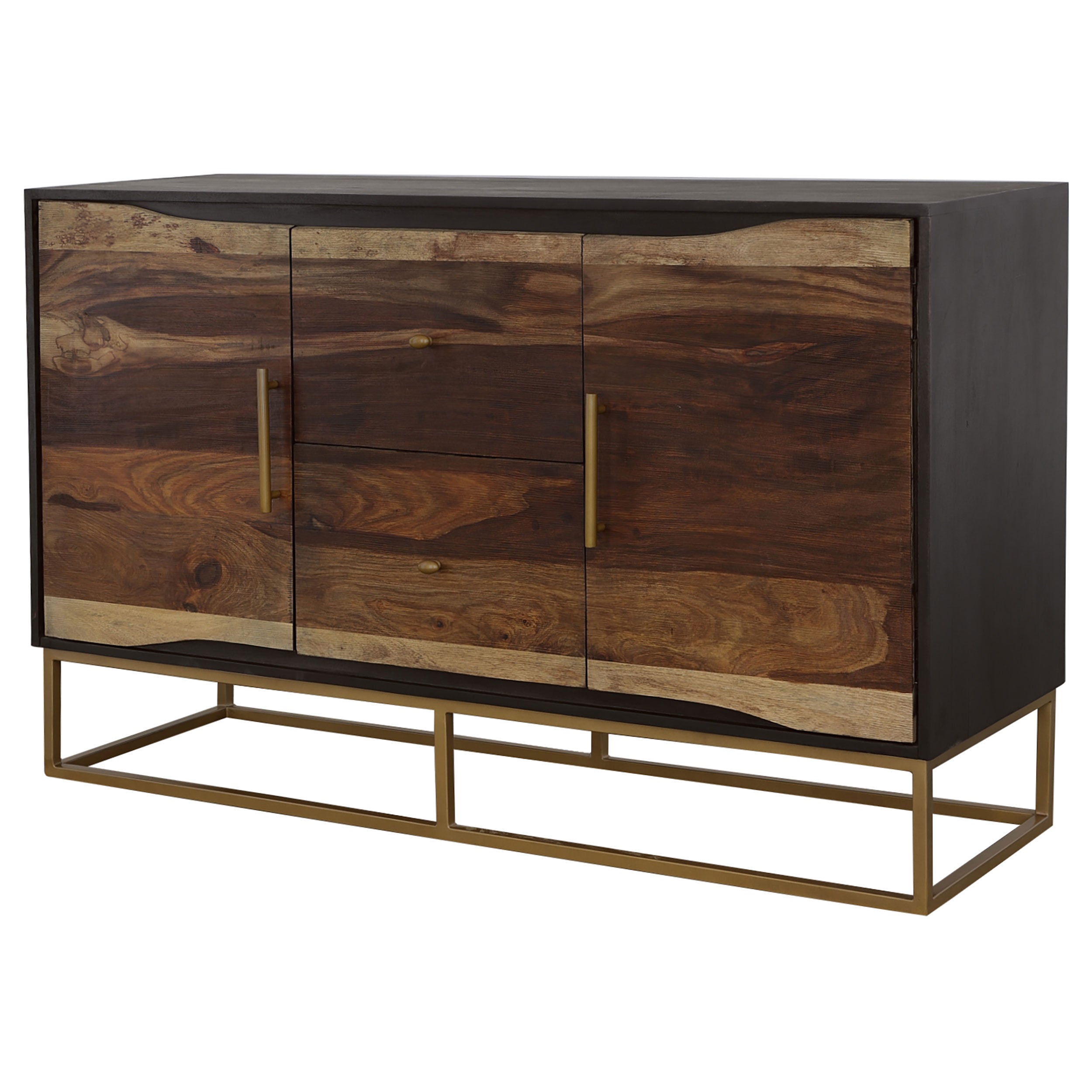 Zara 2-door 57-inch Wood Accent Storage Cabinet Black Walnut — view 5