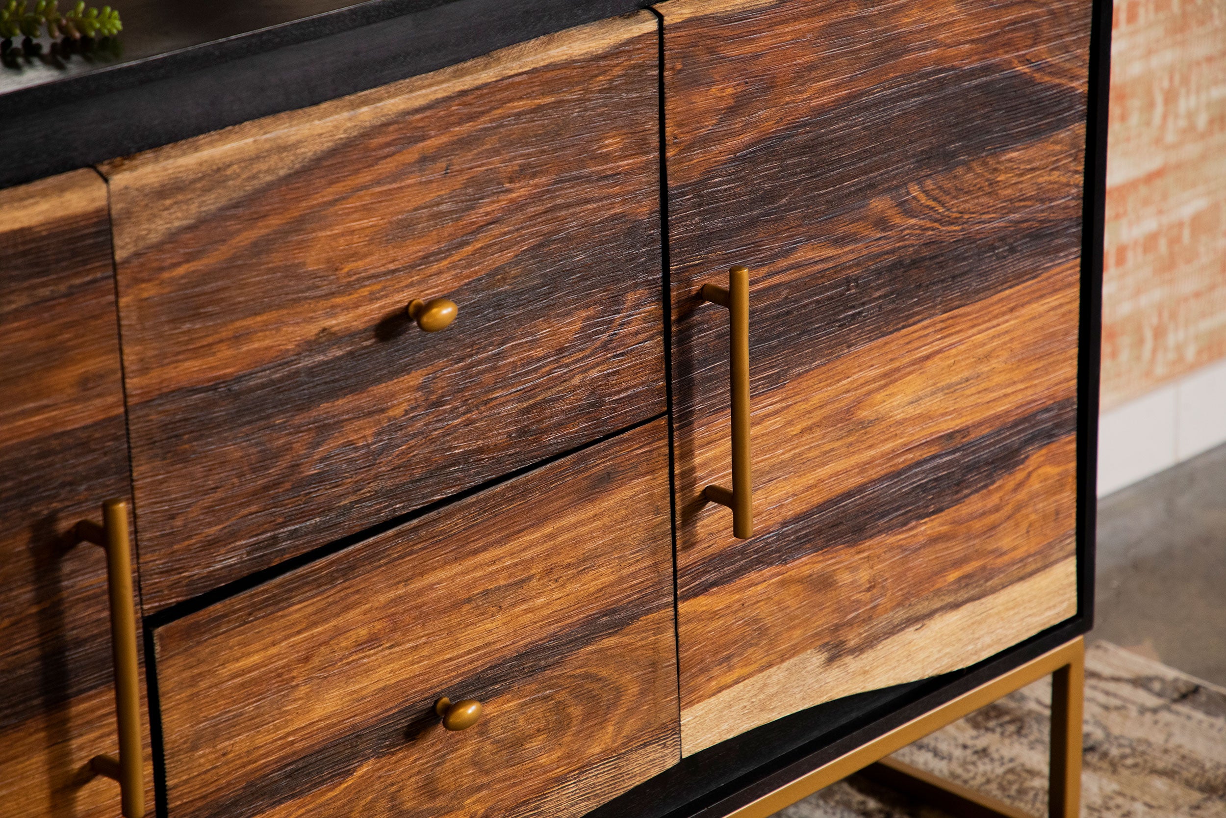 Zara 2-door 57-inch Wood Accent Storage Cabinet Black Walnut — view 10