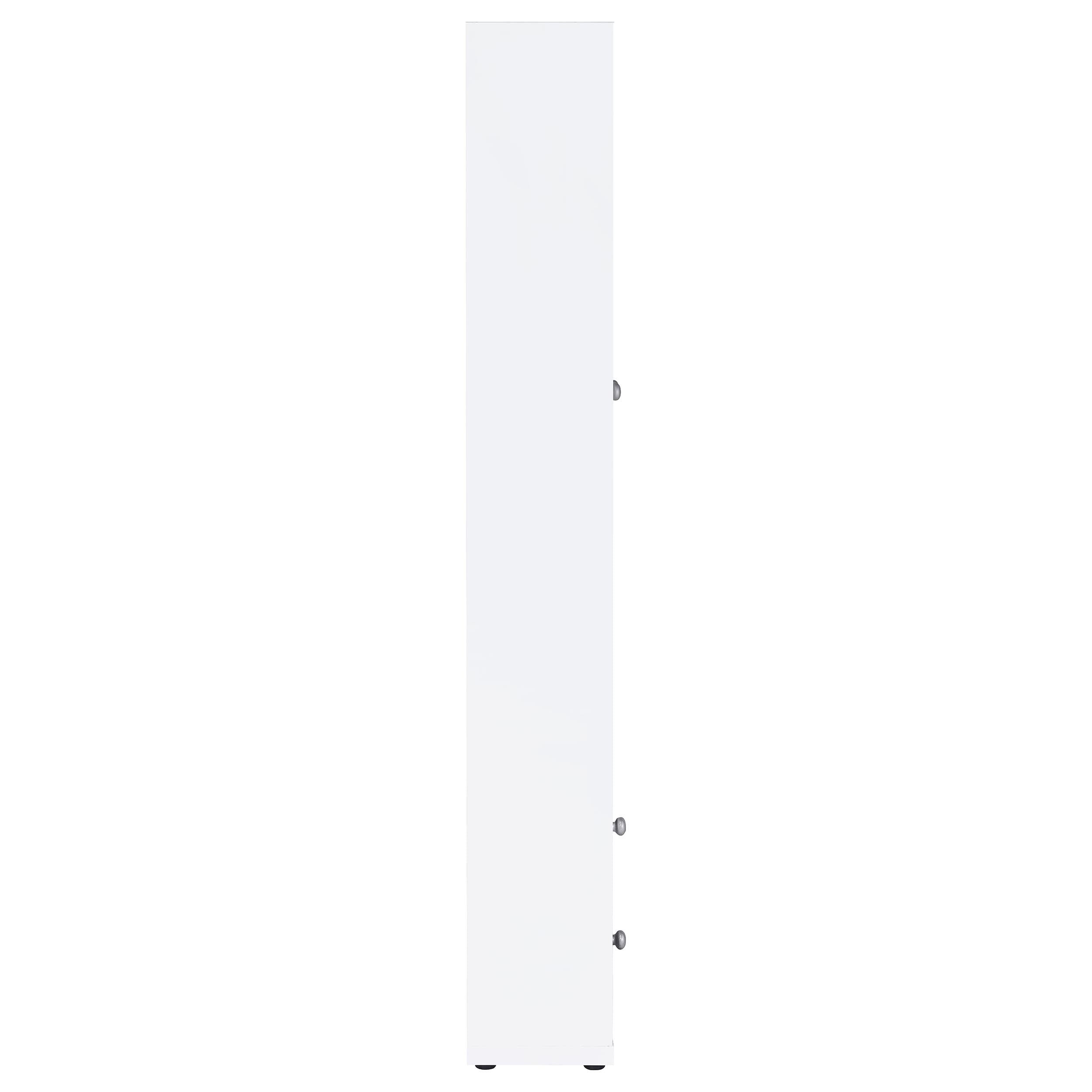 Hawthorne 4-shelf Glass Door Tall Cabinet with Drawers White — view 9
