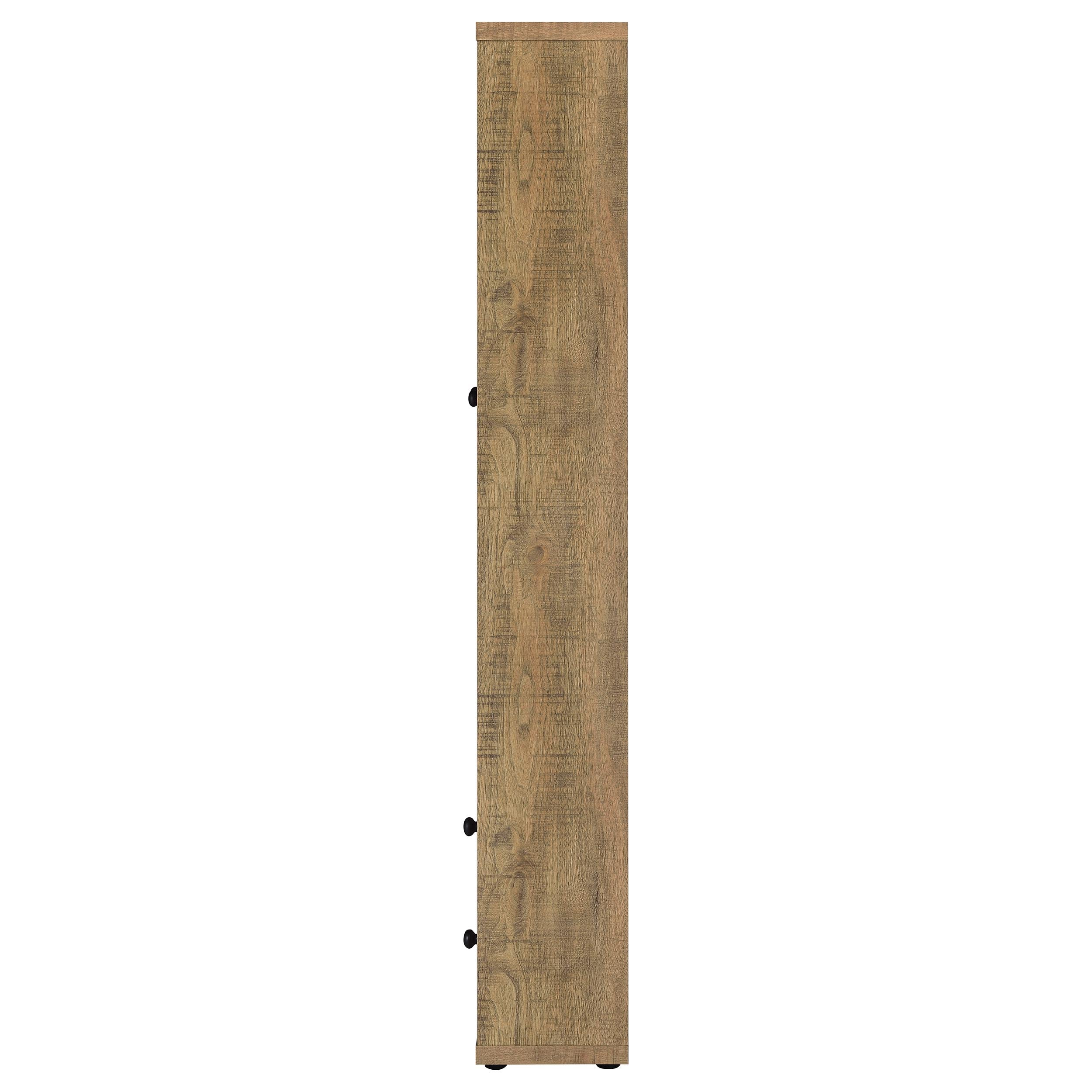 Hawthorne 4-shelf Glass Door Tall Cabinet with Drawers Mango — view 6