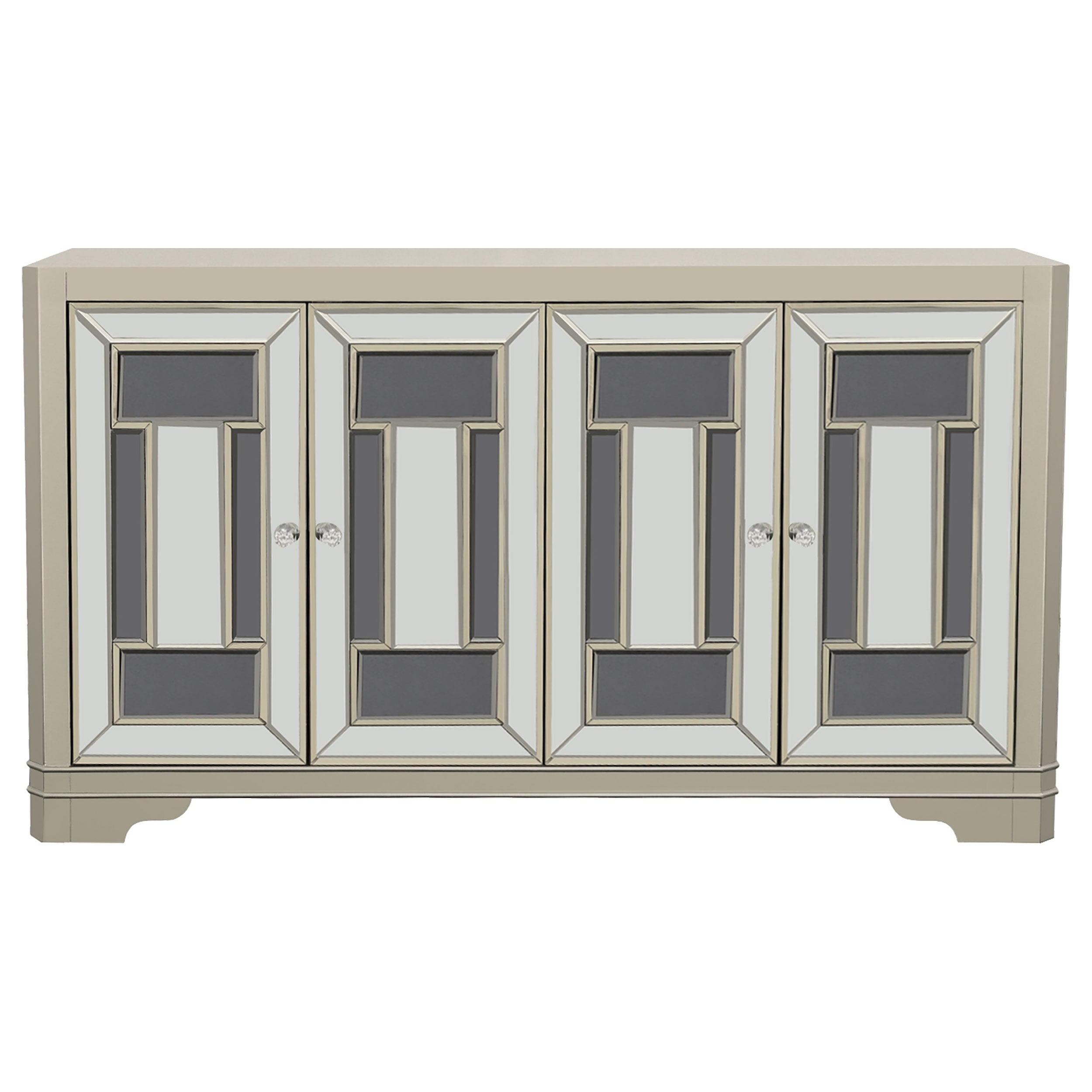 Toula 4-door Accent Cabinet Smoke and Champagne — view 3