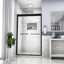 Modern Double Sliding Shower Enclosure, Tempered Glass