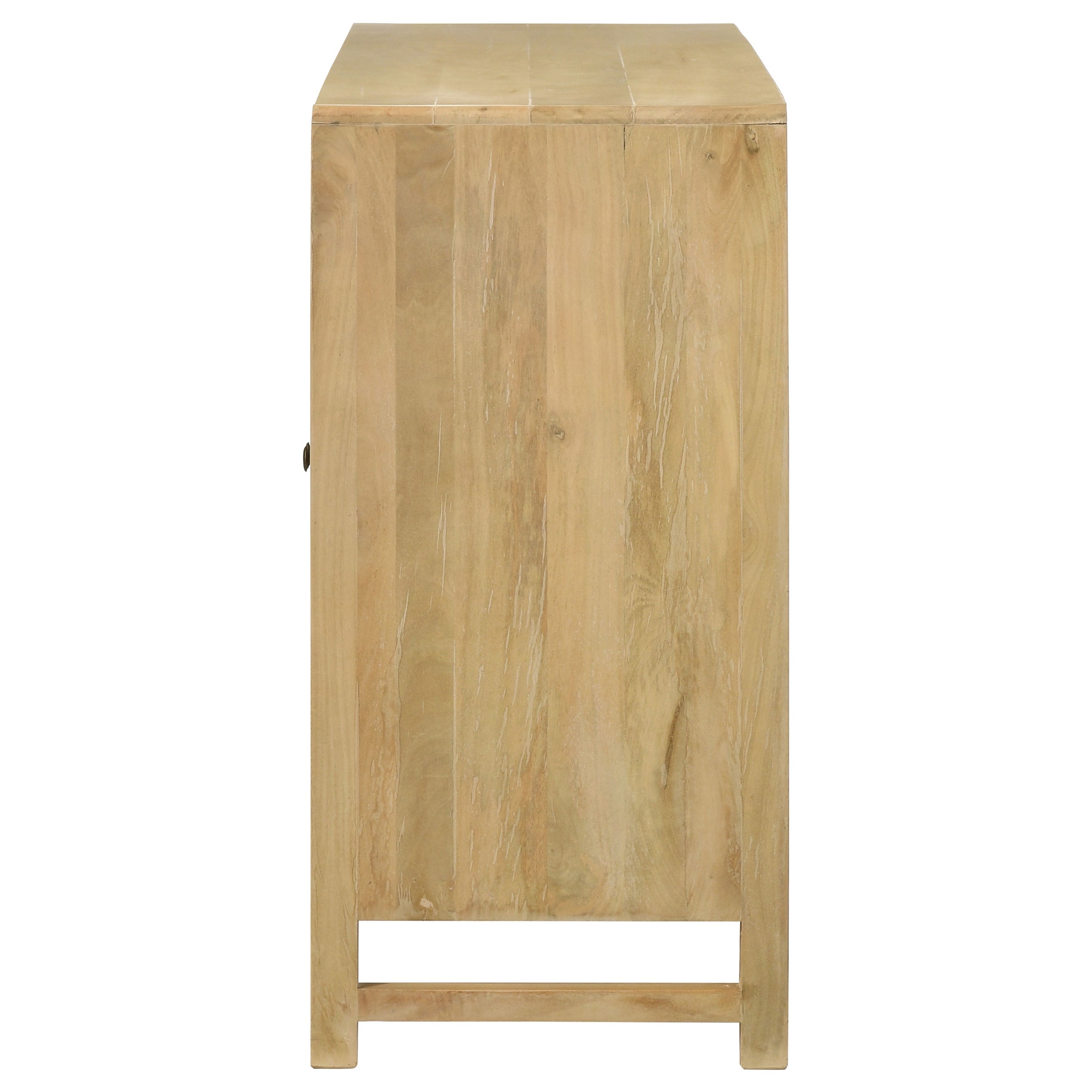 Zamora 3-door Wood Accent Cabinet with Woven Cane Natural — view 7