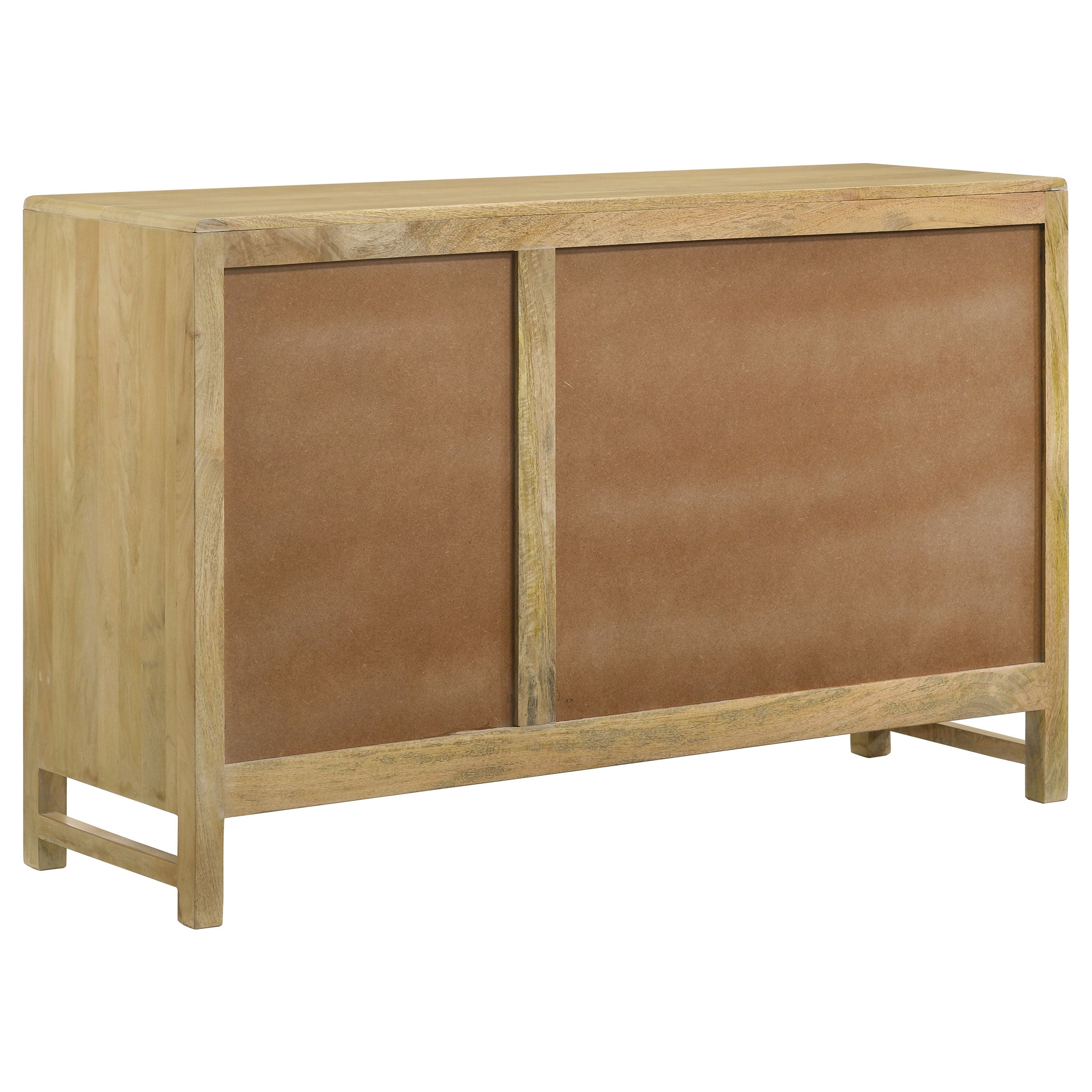 Zamora 3-door Wood Accent Cabinet with Woven Cane Natural — view 8