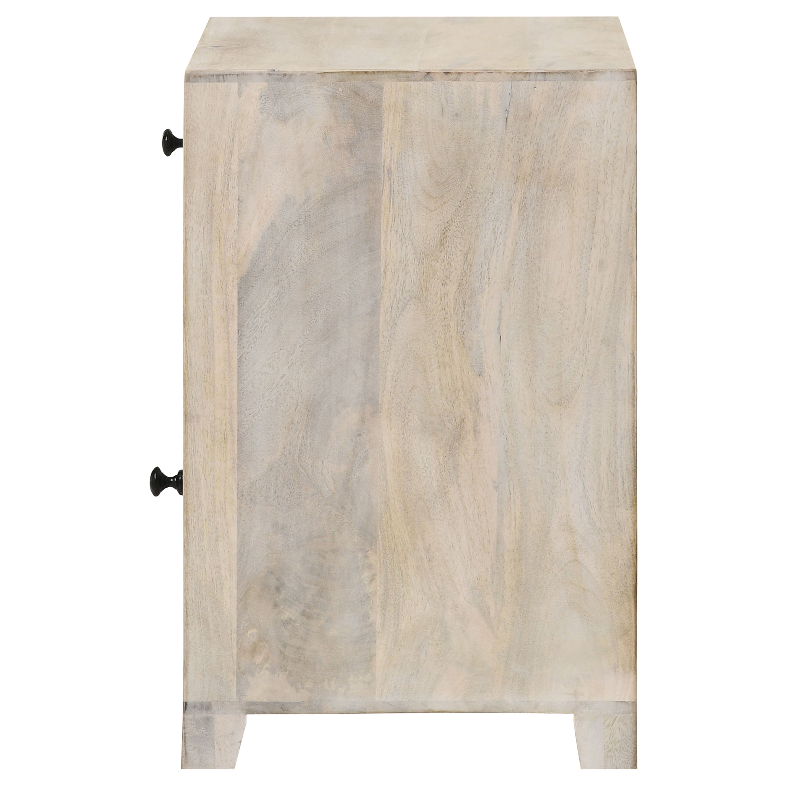 August 1-drawer Trellis Pattern Storage Cabinet White Washed — view 6