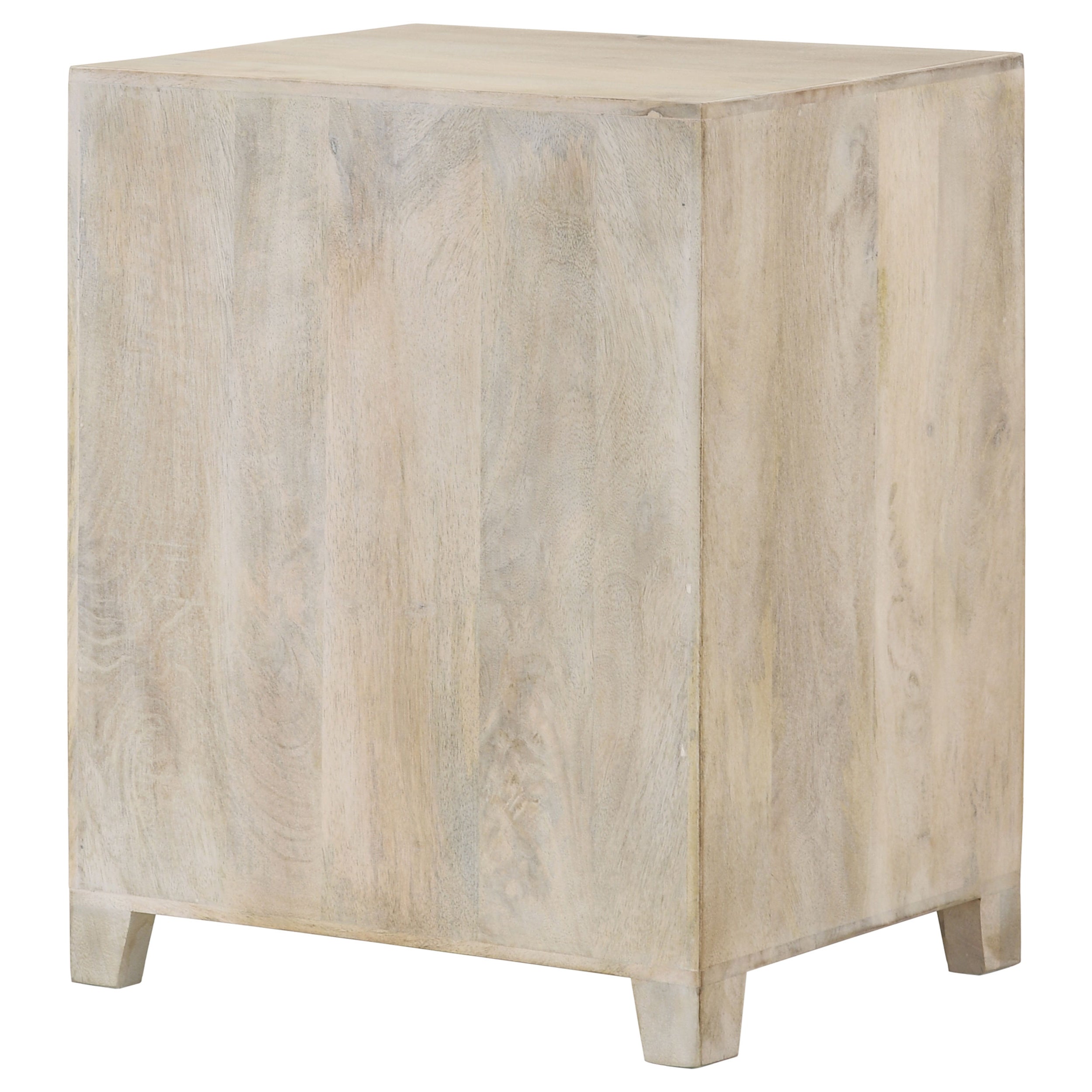 August 1-drawer Trellis Pattern Storage Cabinet White Washed — view 8