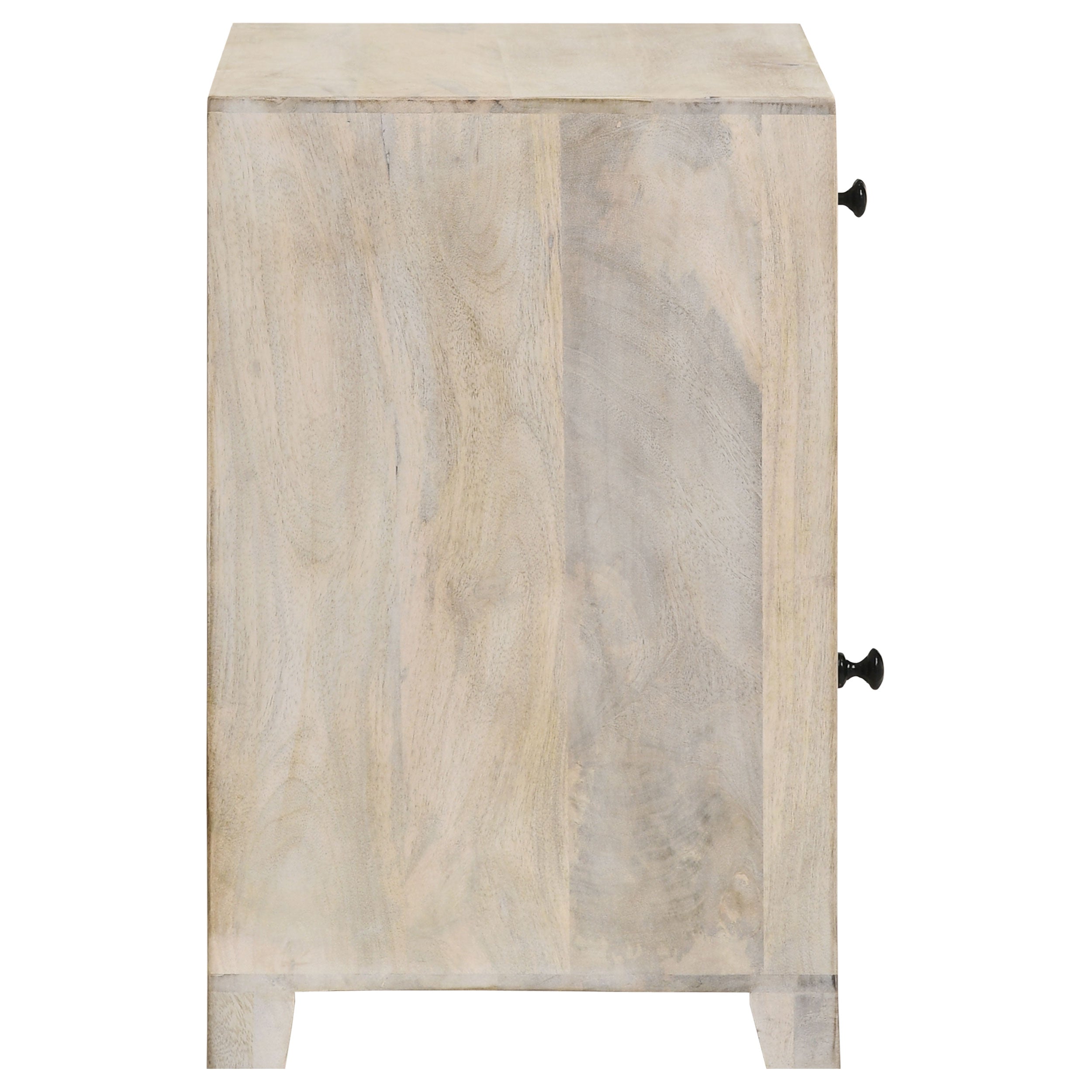 August 1-drawer Trellis Pattern Storage Cabinet White Washed — view 9