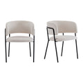 Modern Upholstered Arm Dining Chair Set