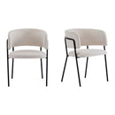 Modern Upholstered Arm Dining Chair Set
