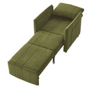 Upholstered Convertible Sleeper Sofa With 5 Position Backrest, Side Pockets, Storage