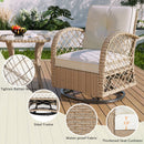 3 Piece Outdoor Chair & Table Set Chat Set, 2 Person Rattan Seating Group
