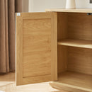 Modern Wavy TV Stand Rounded Sideboard With Storage Cabinet