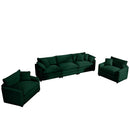 Elegant Corduroy Oversized Sectional Sofa Set With Deep Seats And Flexible Layout