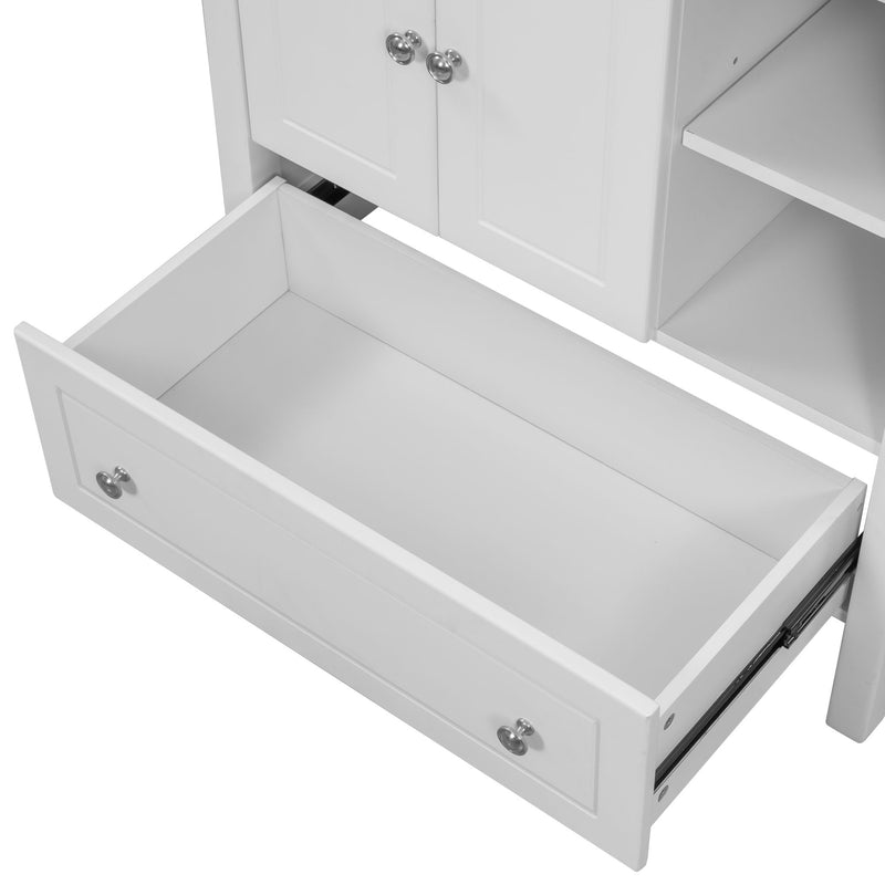 Bathroom Vanity Base Only, Solid Wood Frame, Bathroom Storage Cabinet With Doors And Drawers