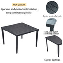 Outdoor Patio Dining Table With Tapered Feet & Umbrella Hole