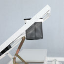 38.18" Hand Crank Adjustable Drafting Table Drawing Desk With 2 Metal Drawers With Stool