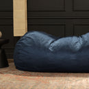 Marlin - 6.5 Foot Cylindrical Bean Bag With Removable Suede Cover - Midnight Blue