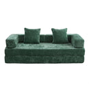 Convertible Floor Sofa Bed With Pillow Back Support Armrest