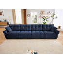 Modern Sofa & Pillows, Textured Cover, High Rebound Cushions