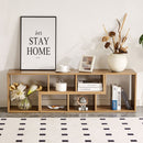 Minimalist Cube TV Stand With Adjustable Open Storage Shelves