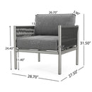 Hargrove - Club Chair - Silver / Gray