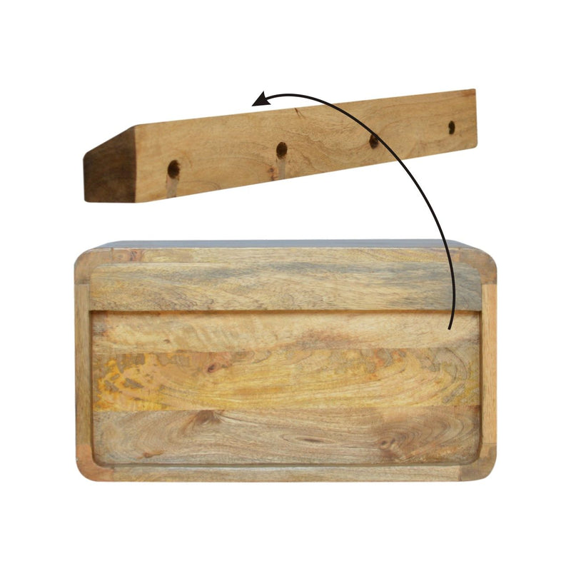 Curved Wall Mounted Bedside Nightstand