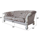 Versailles - Sofa - Ivory Fabric & Bone White Finish - Atlantic Fine Furniture Inc