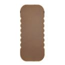 Oversized Wooden Floor Mirror With Unique Frame - Brown