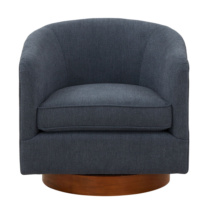 Miramar - Swivel Barrel Chair With Wooden Base