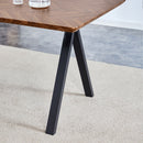 Herringbone Pattern Dining Table A Perfect Match For Modern Minimalist And Industrial Home Styles - Walnut