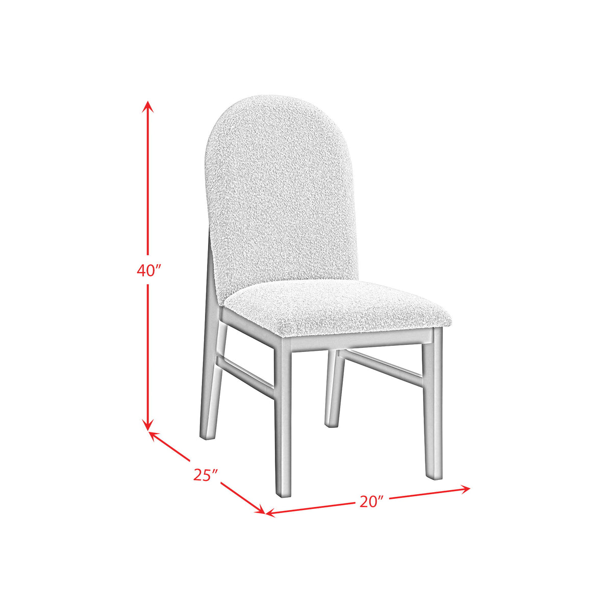 Portland Round Back Side Chair (Set of 2) in Gray by Elements International, view 4