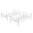 Bunk Bed For Kids, Convertible Frame With Ladders & Guardrail