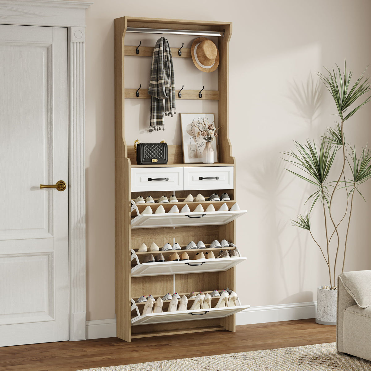 Shoe cabinet with hanger discount