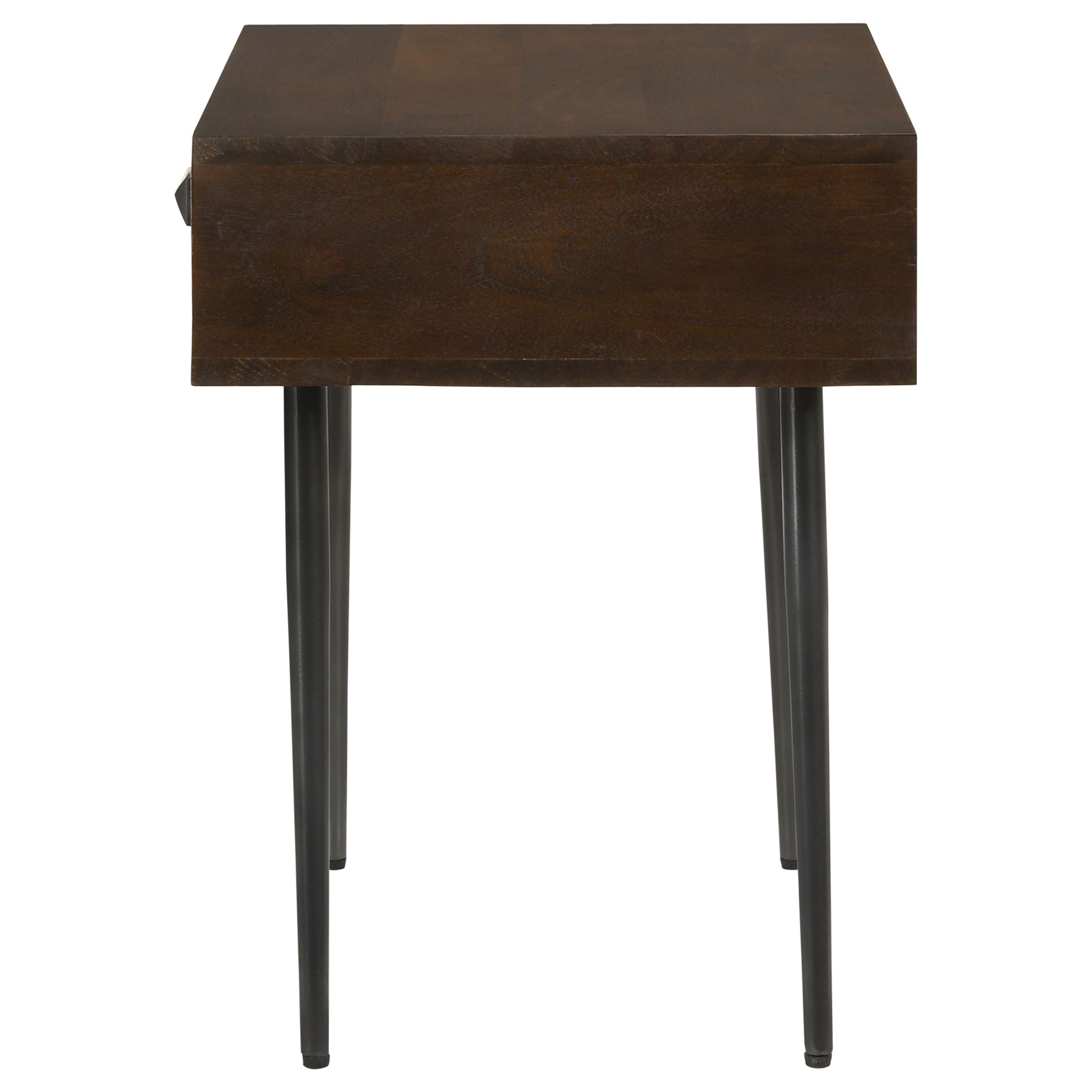 Ezra 1-drawer Rectangular Accent Side Table Coffee Brown — view 6