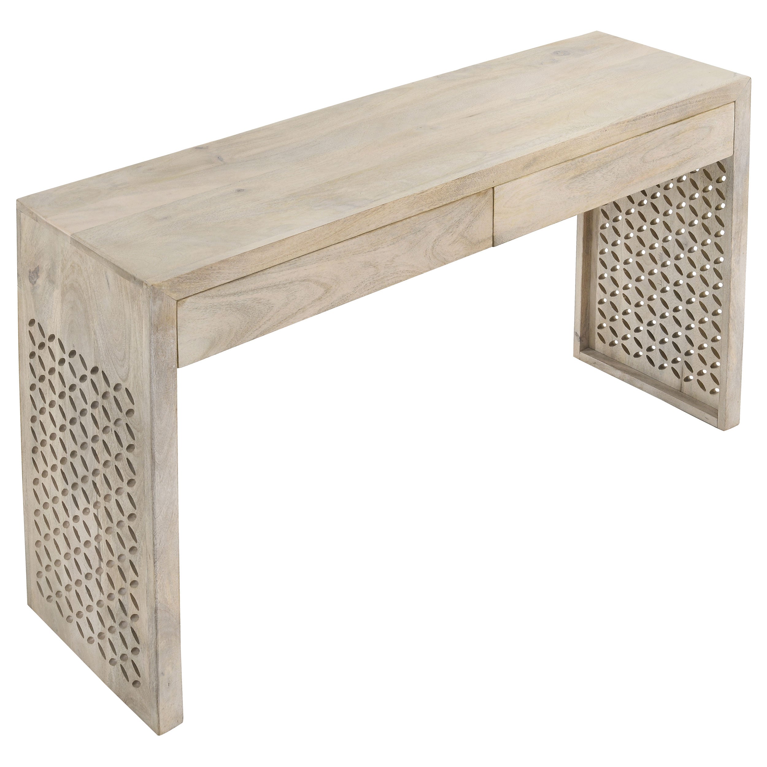 Rickman 2-drawer Wood Entryway Console Table White Washed — view 4