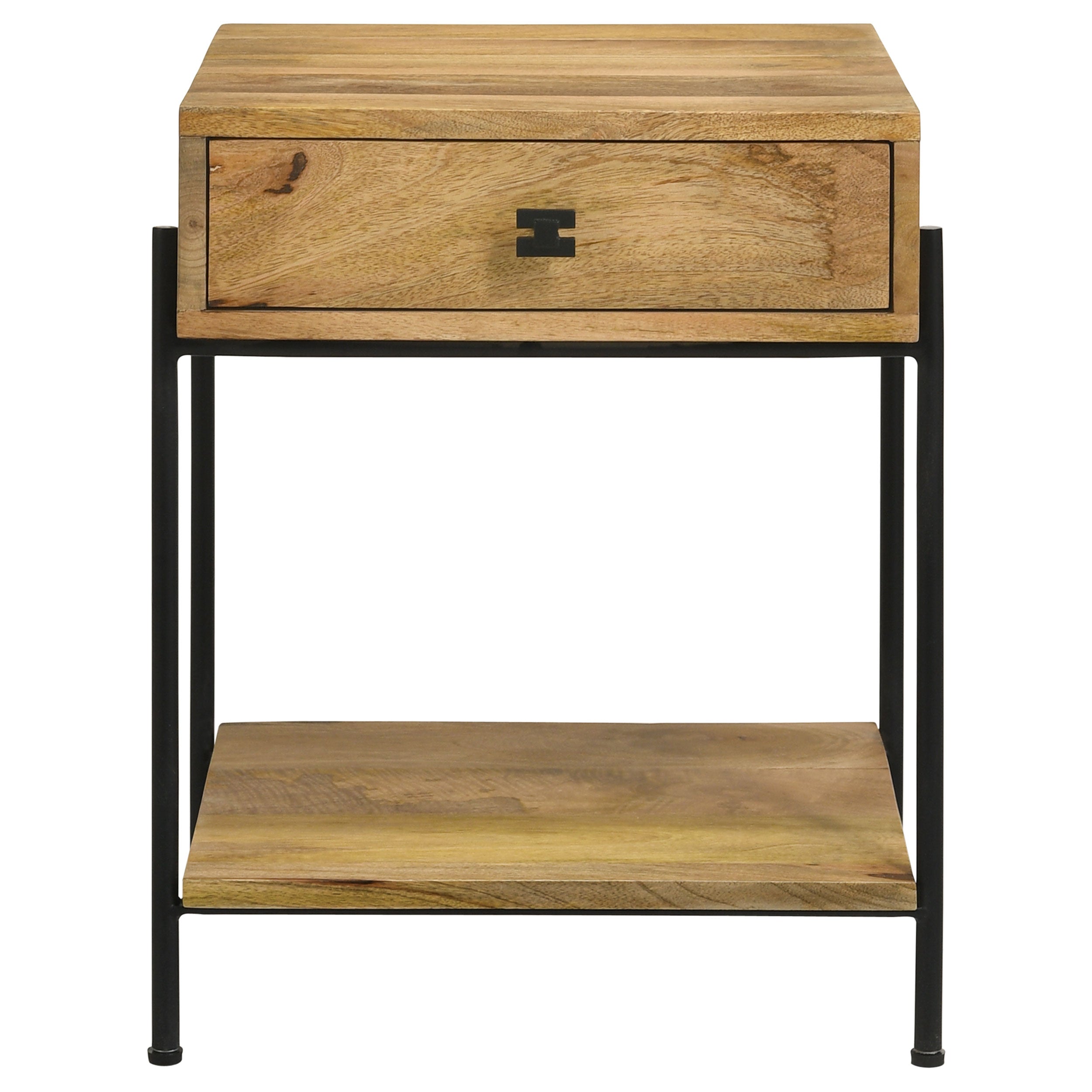 Declan 1-drawer Wood Accent Side Table Natural Mango — view 4