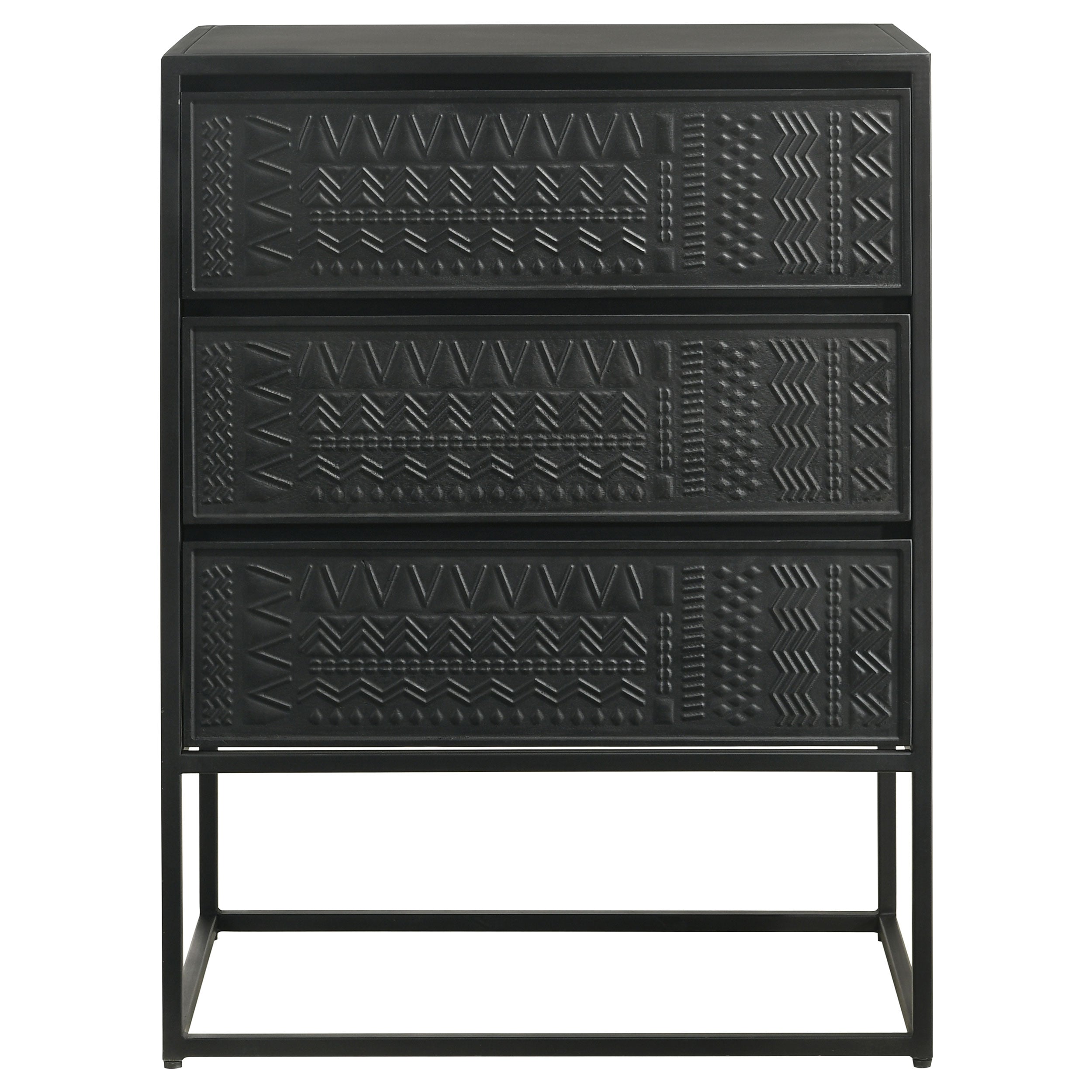 Alcoa 3-drawer Multi-Purpose Tall Accent Cabinet Black — view 4