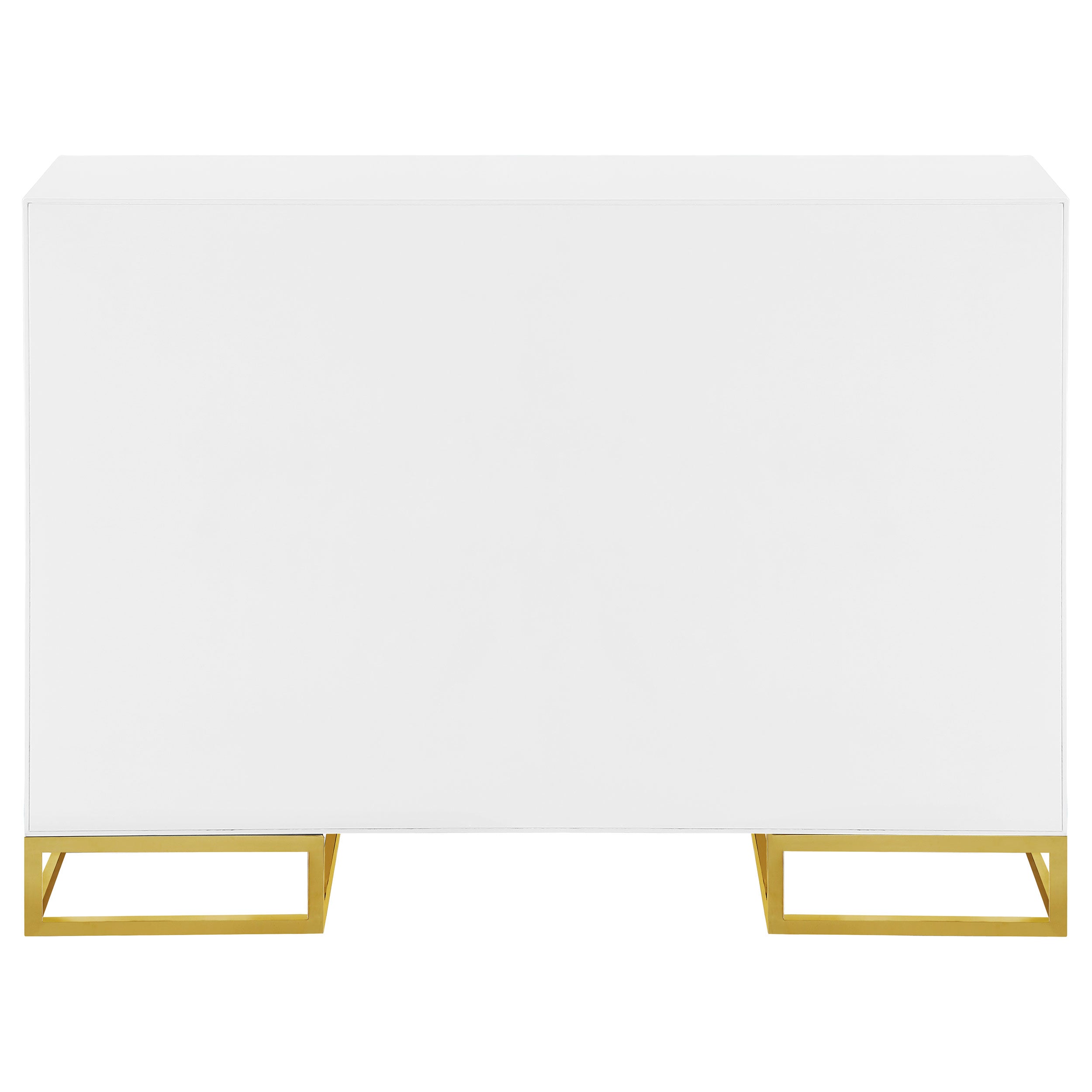 Elsa 2-door Wood Storage Accent Cabinet White and Gold — view 8