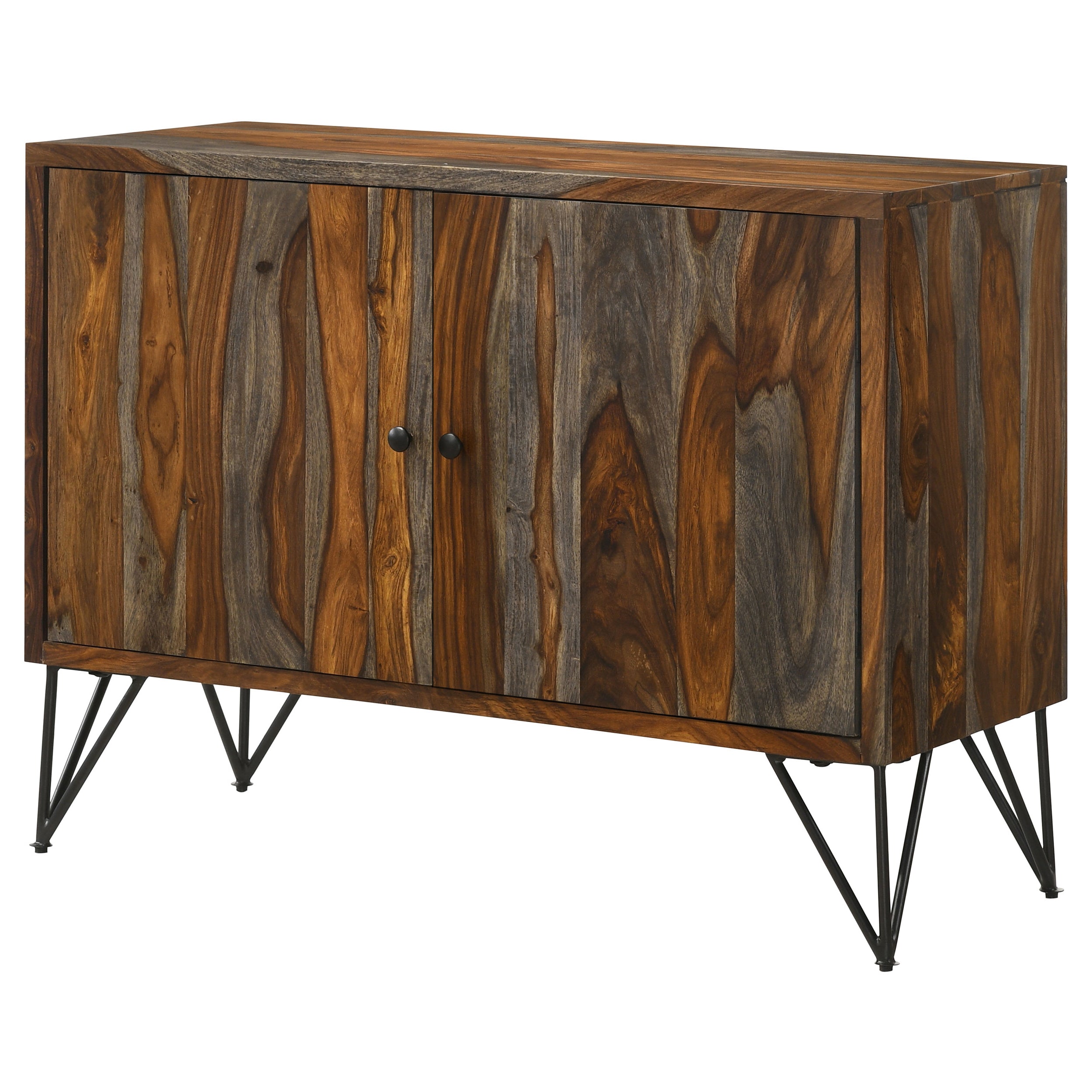 Macon 2-door Sheesham Wood Storage Accent Cabinet Grey — view 6