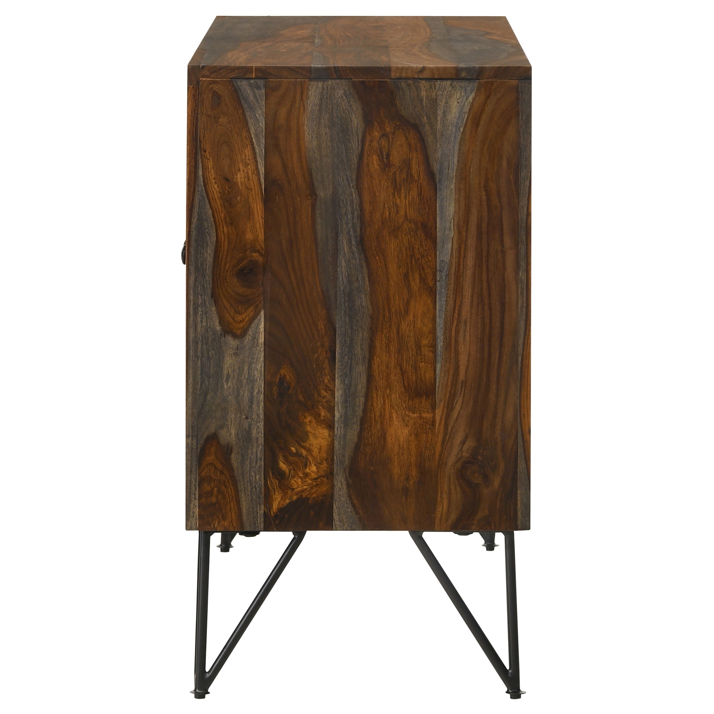 Macon 2-door Sheesham Wood Storage Accent Cabinet Grey — view 7