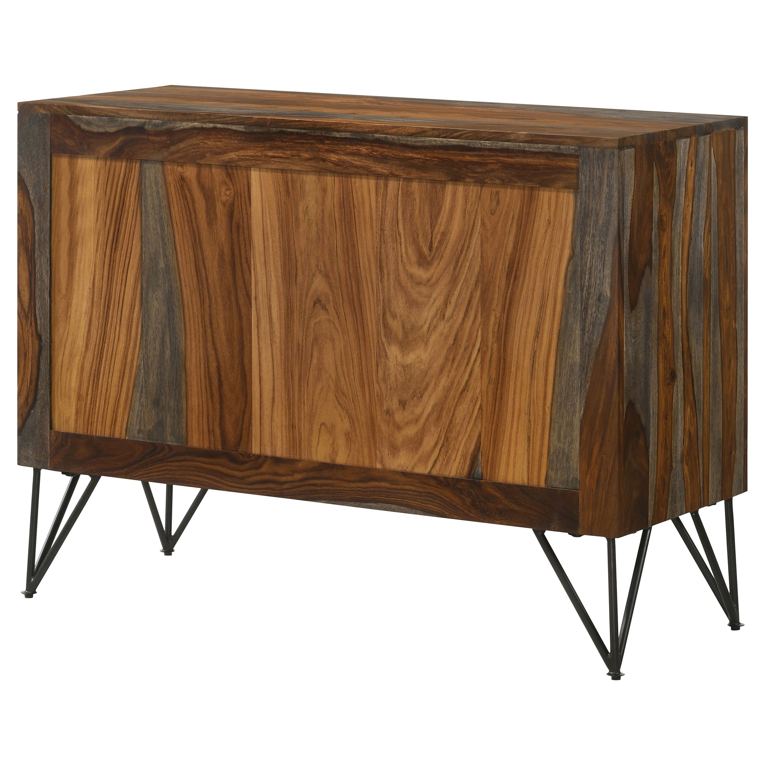 Macon 2-door Sheesham Wood Storage Accent Cabinet Grey — view 9