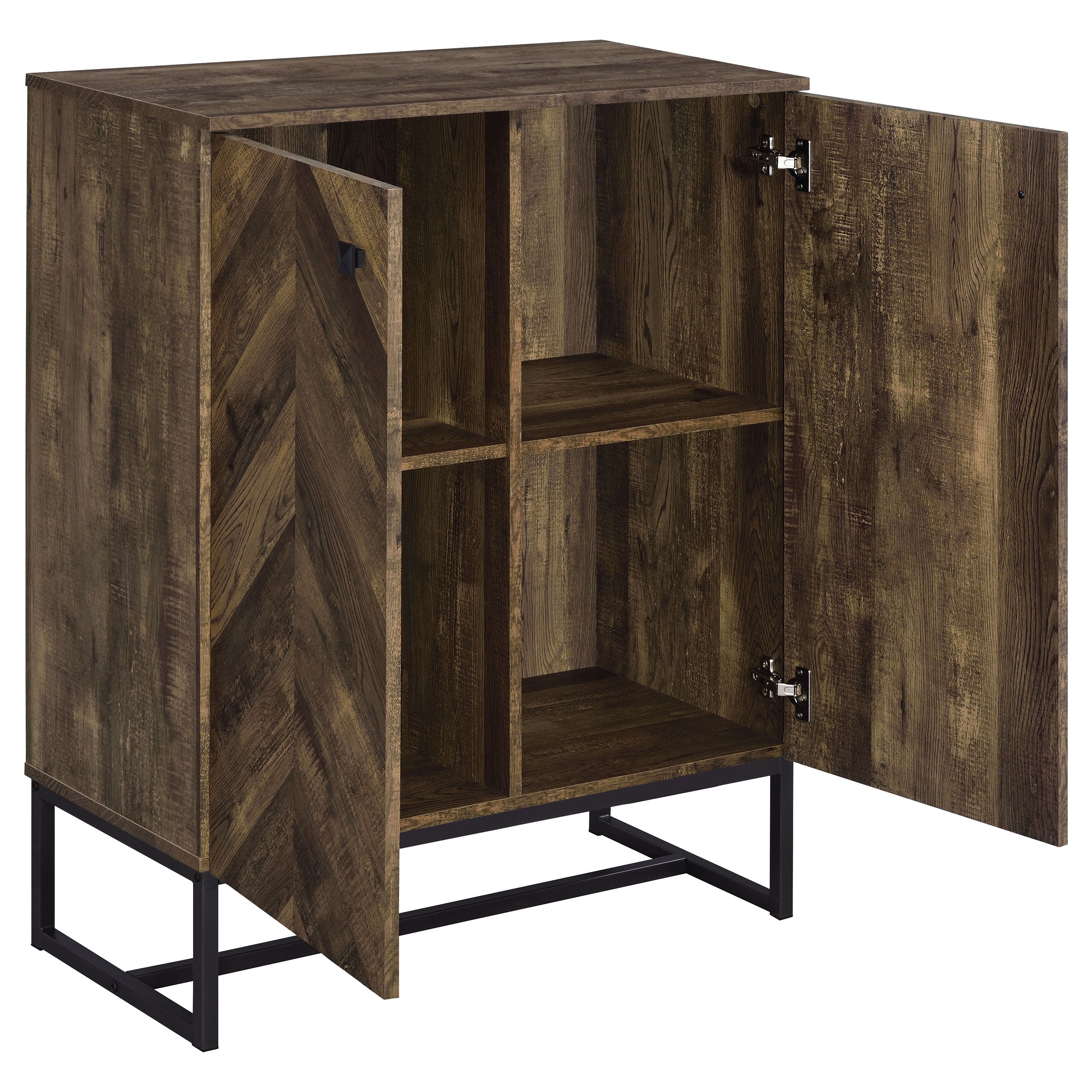 Carolyn 2-door Engineered Wood Accent Cabinet Rustic Oak — view 3