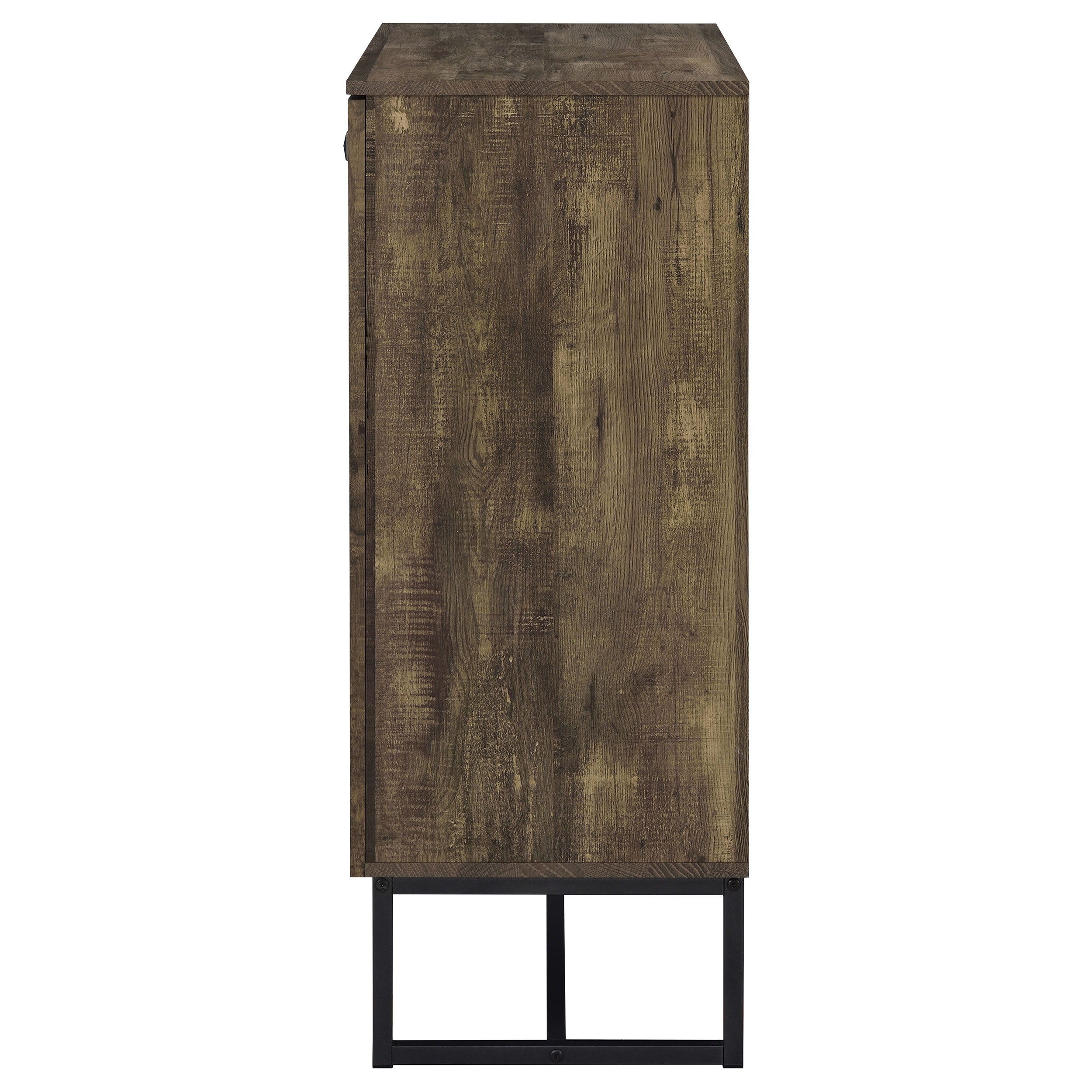 Carolyn 2-door Engineered Wood Accent Cabinet Rustic Oak — view 6